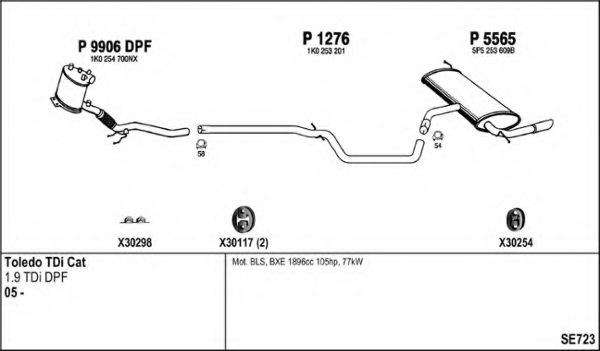 FENNO SE723 Exhaust System